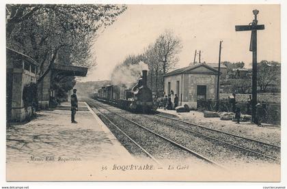 CPA - ROQUEVAIRE (Bouches du Rhône) - La Gare