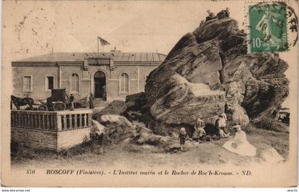 CPA ROSCOFF - L'Institut marin et le Rocher (143960)