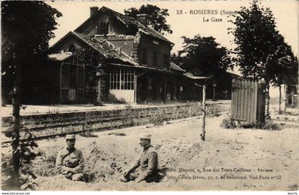 CPA ROSIERES-en-SANTERRE La Gare (1292574)