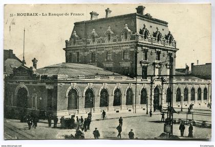 CPA - Carte Postale - France - Roubaix - La Banque de France - 1909 (SV6960)