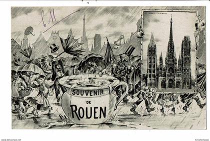 CPA-Carte Postale- France-Rouen- Souvenir de Rouen -1917  VM21883