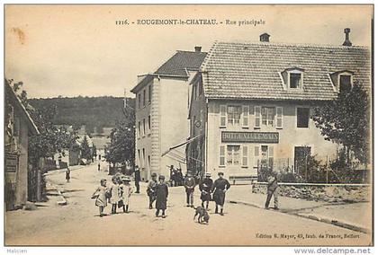 - depts divers - ref- EE624- territoire de belfort - rougemont le chateau - rue principale - hotel villemain -