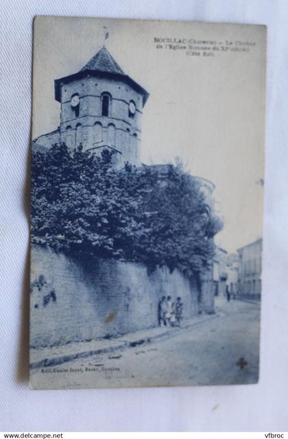 Rouillac, le clocher de l'église romane, côté Est, Charente 16