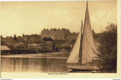 CPA - Carte postale - FRANCE - Sablé sur Sarthe -Bateau sur la Sarthe  (iv 274)