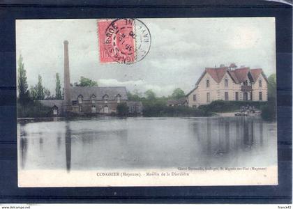 53. saint aignan sur roe. moulin de la diardière. carte colorisée. carte "molle"