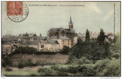 53 Saint-Aignan-sur-Roë - St-AIGNAN-sur-ROE (Mayenne) - Panorama (Côté Nord-Ouest) - cpa