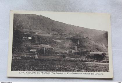 Saint Vergues les Voirons, vue générale et pension des Cerisiers, Haute Savoie 74