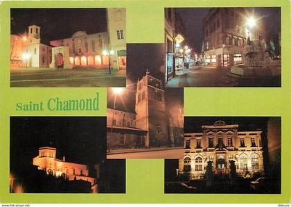 42 - Saint Chamond - Multivues - Vue de Nuit - Flamme Postale de Saint Chamond - CPM - Voir Scans Recto-Verso