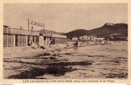 SAINT-CYR-SUR-MER LES LECQUES-SAINT-CYR-SUR-MER LES CABINES ET LA PLAGE