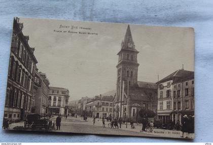 Saint Dié, place et église saint Martin, Vosges 88