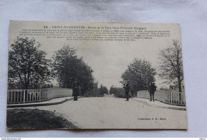 Cpa 1912, Saint Florentin, route de la gare, Yonne 89