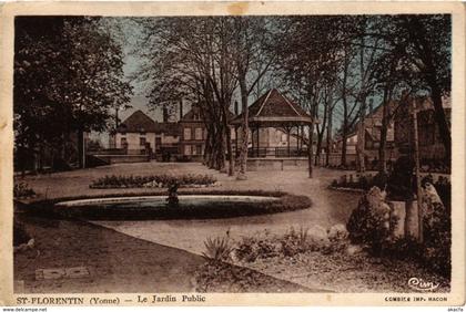 CPA Saint-Florentin - Le Jardin Public FRANCE (960815)