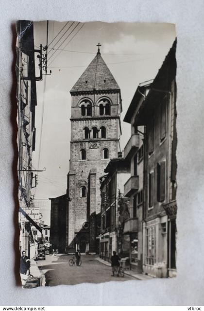 L763, Cpsm, Saint Gaudens, rue Victor Hugo et la collégiale, Haute Garonne 31