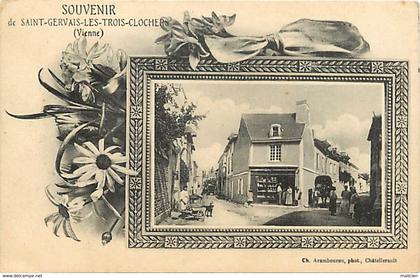 -dpts div.-ref PP284- vienne - saint gervais les trois clochers - st gervais les trois clochers - souvenir de .. -