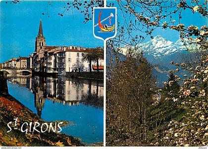 09 - Saint Girons - Multivues - Blasons - CPM - Voir Scans Recto-Verso