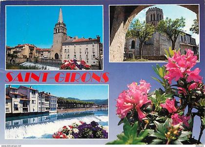 09 - Saint Girons - Multivues - Fleurs - CPM - Voir Scans Recto-Verso