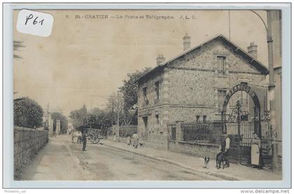 CARTES POSTALES SAINT GRATIEN   LA POSTE     ANIMEE  ATTELAGE