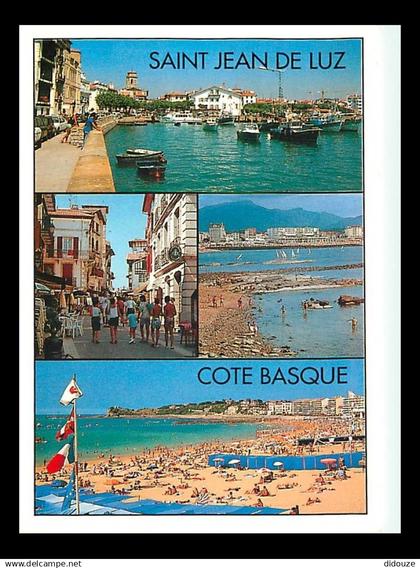 64 - Saint Jean de Luz - Multivues - Scènes de Plage - Bateaux - Flamme Postale de Saint Jean de Luz - CPM - Voir Scans