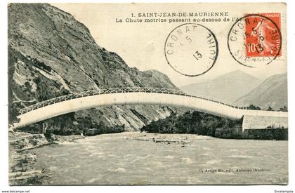 CPA - Carte Postale - France - Saint Jean de Maurienne - La Chute motrice passant au dessus de l'Arc - 1913 (D12969)