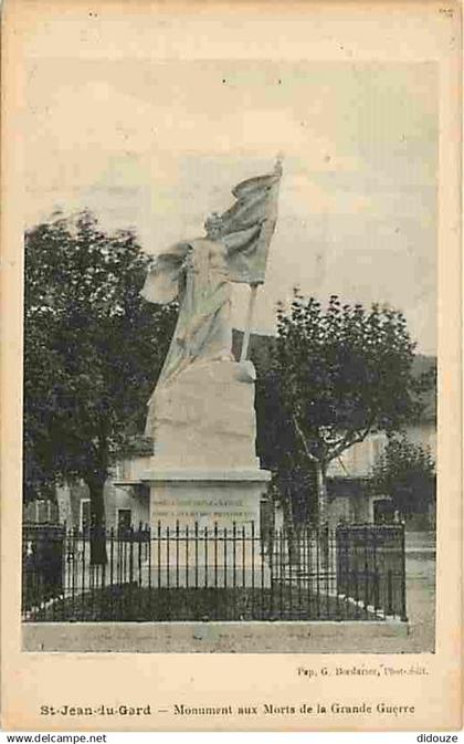 30 - Saint Jean du Gard - Monument aux morts de la Grande Guerre - CPA - Voir Scans Recto-Verso