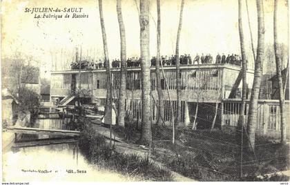 Carte Postale ANCIENNE  de  SAINT - JULIEN du SAULT / Fabrique de rasoirs