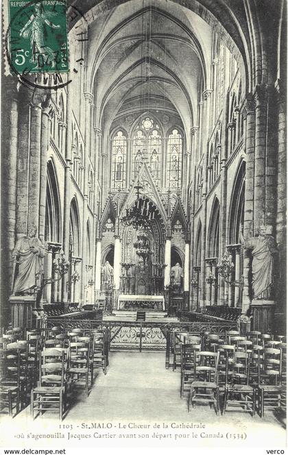 Carte  Postale  ancienne de SAINT  MALO - Cathédrale