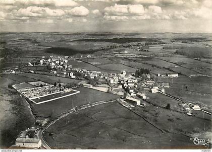 - cpsm -ref-AA856- cantal - saint mamet la salvetat - st mamet la salvetat - vue generale aerienne -