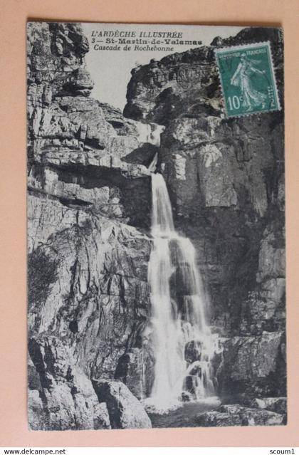 saint martin de valamas - cascade de rochebonne - 1917