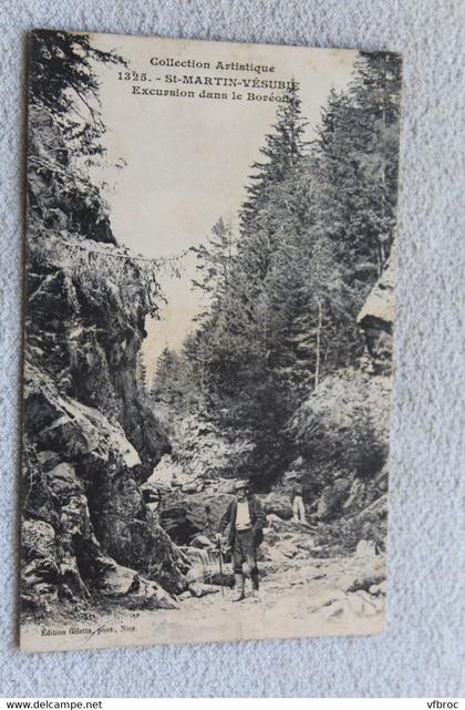 Cpa 1905, Saint Martin Vésubie, excursion dans le Boréon, Alpes maritimes 06