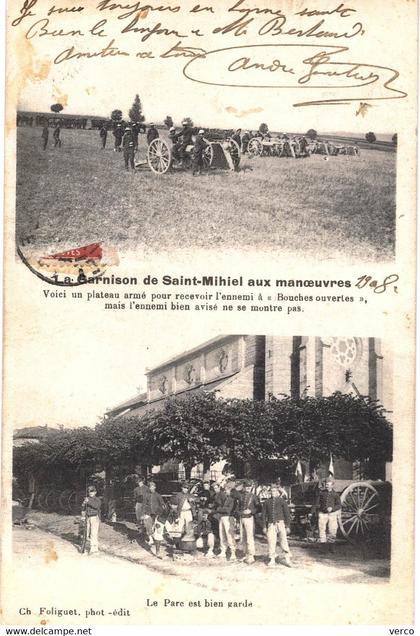 Carte POSTALE  Ancienne de SAINT - MIHIEL / Garnison de St Mihiel en manoeuvre