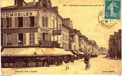 Carte POSTALE Ancienne de  SAINT - OUEN / L’Aumône au coin ... & Café du Commerce, Maison BARON