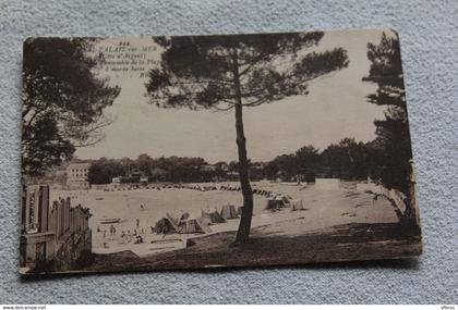 Cpa 1929, saint Palais sur mer, vue d'ensemble de la plage à marée basse, Charente maritime 17