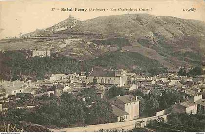 07 - Saint Péray - Vue Générale - Crussol - CPA - Voir Scans Recto-Verso