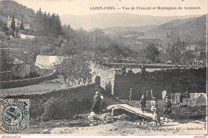 34-SAINT-PONS- VUE DE FRESCATI ET MONTAGNE DU SOMMAIL