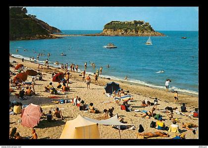 22 - Saint Quay Portrieux - La Plage et l'Ile de la Comtesse - Scènes de Plage - Flamme Postale de Saint Quay Portrieux