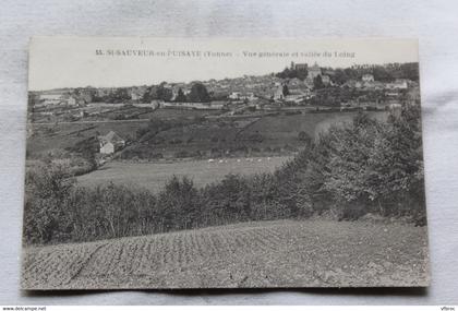 Cpa 1929, Saint Sauveur en Puisaye, vue générale et vallée du Loing, Yonne 89