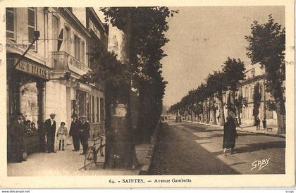 CPA Saintes Avenue Gambetta