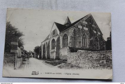 Cpa 1946, Samois sur Seine, l'église, Seine et Marne 77