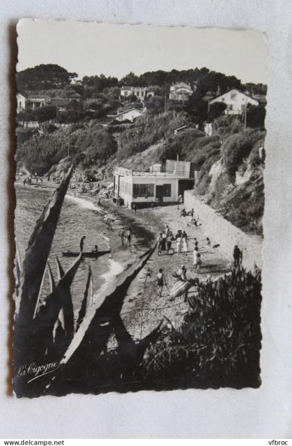 Cpm 1947, Sanary sur mer, la plage de Port Issol, Var 83