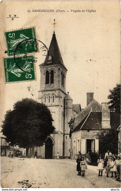 CPA Sancergues Facade de l'Eglise (1274985)