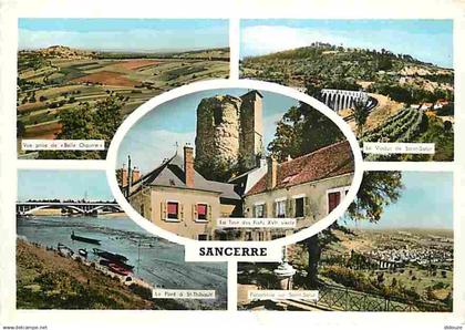 18 - Sancerre - Multivues - Flamme Postale de Sancerre - CPM - Voir Scans Recto-Verso