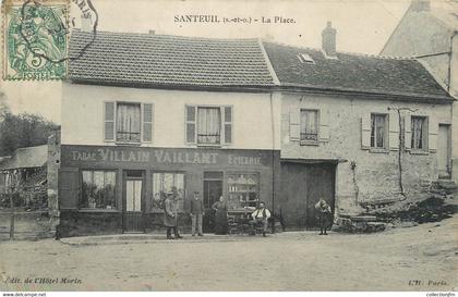 / CPA FRANCE 95 "Santeuil, la place"