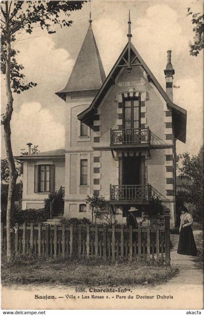 CPA SAUJON-Villa-Les Roses-Parc du Docteur Dubois (45434)