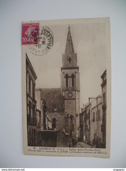 Carte    Saumur  Eglise Saint-Nicolas     1908