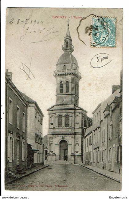 CPA-Carte postale-FRANCE-Savenay- L"église en 1904 VM14633