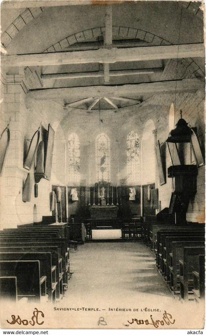 CPA AK SAVIGNY-le-Temple - Intérieur de Église (638767)