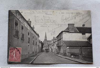 Cpa 1907, Sées, perspective sur l'église, Orne 61