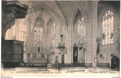 CPA- Carte Postale -France Seignelay- Intérieur de l'église 1915 VM42840+