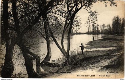 CPA SELLES-sur-CHER - Vue du Cher (208165)