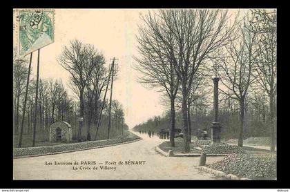 91 - Sénart - Forêt de Sénart - La Croix de Villeroy - Animée - CPA - Oblitération de 1907 - Voir Scans Recto-Verso